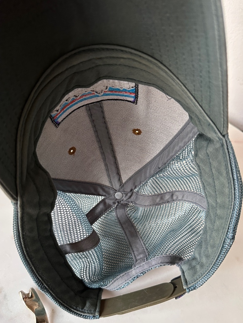 PATAGONIA LARGE LOGO Hat Cap Snap Back mesh One Size - Picture 6 of 7